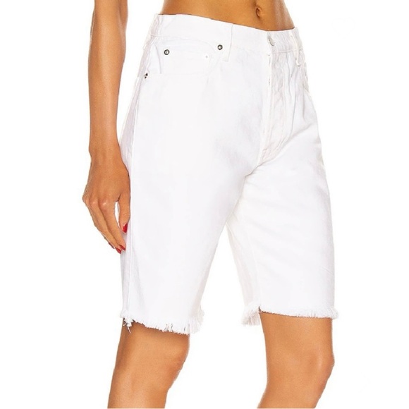 NEW SABLYN REVOLVE WHITE DENIM BERMUDA SHORTS - Picture 4 of 9
